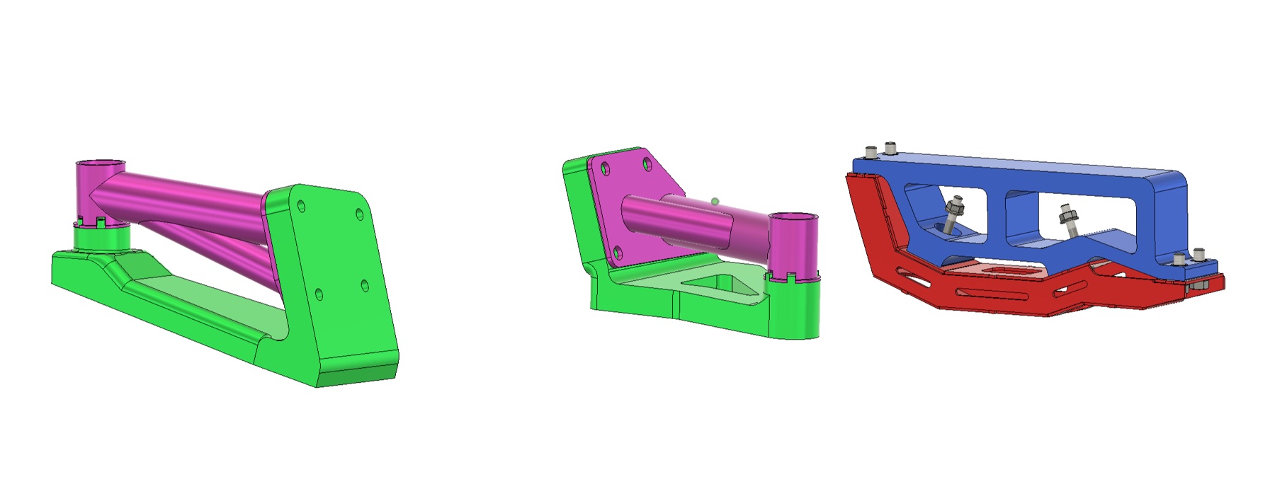 3D designed brackets and supports, modelled before fabrication