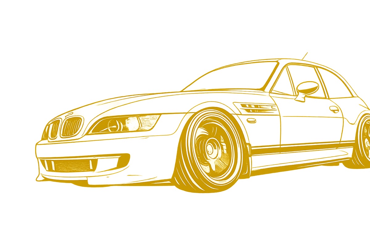 Line drawing of a BMW Z3 M Coupe